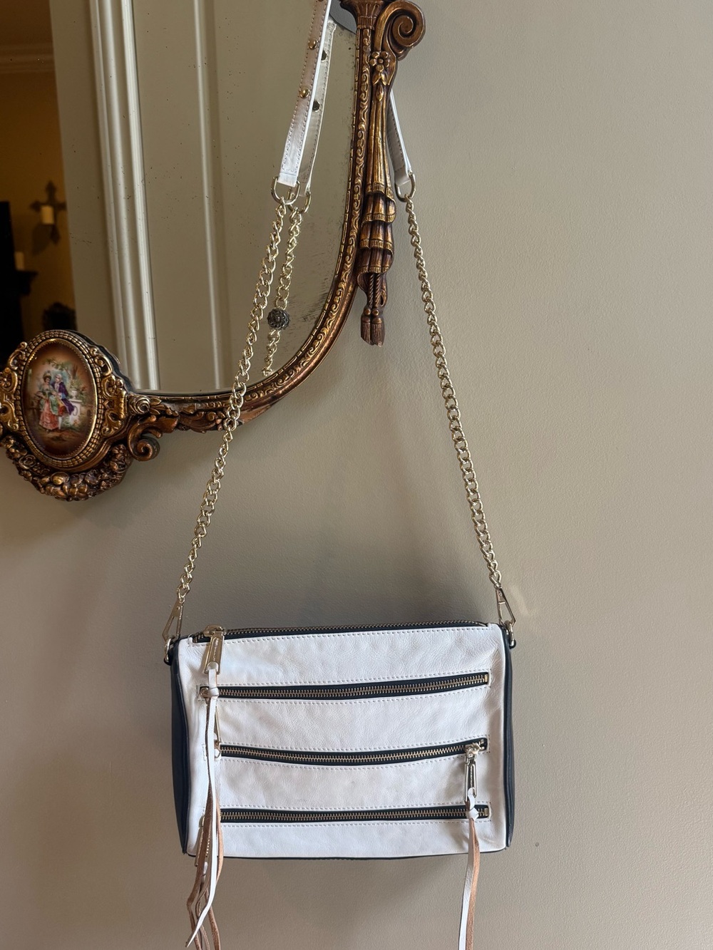 Rebecca Minkoff Crossbody Bag with Gold Chain Strap